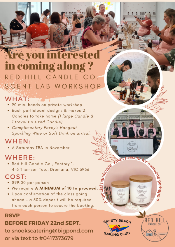 sbsc red hill candle workshop flyer